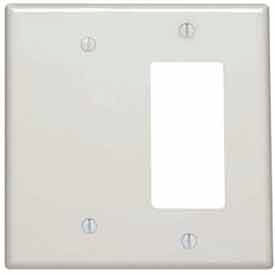 Leviton Mfg Co., Inc 80608-W Leviton 80608-W 2-Gang 1-Blank 1-Decora/GFCI Device Combo, White image.
