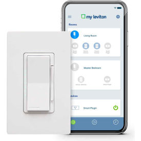 Leviton Mfg Co., Inc DW6HD-1BZ Leviton Decora Smart Wi-Fi Universal Dimmer Works w/ Amazon Alexa Google Assistant No Hub Required image.