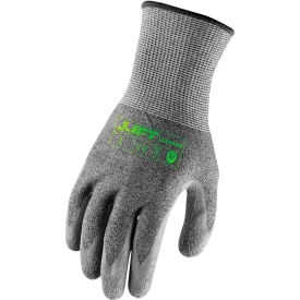 Lift Safety GCL-19KL Lift Safety Latex Crinkle Gloves, Carbonwire, A7, Large, Knit Wrist, 13 Gauge image.