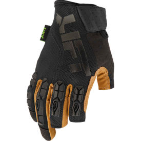 Lift Safety GFD-17KBR1L Lift Safety Framed Fingerless Work Glove, Brown/Black, XL, 1 Pair, GFD-17KBR1L image.