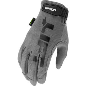 Lift Safety GON-17YYL Lift Safety Option Work Glove, Gray, Synthetic Leather Palm, L, 1 Pair, GON-17YYL image.