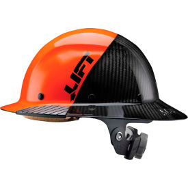 Lift Safety HDF50C-19OC Lift Safety DAX Carbon Fiber Full Brim 50-50, Orange/Black image.