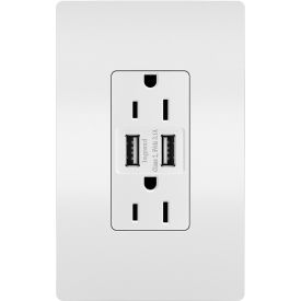 Legrand Home Systems TM826USBW Legrand® Radiant® USB Outlet, 15A, White image.