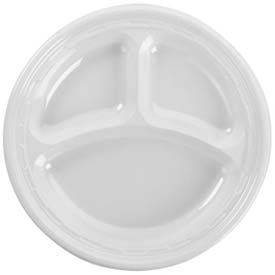 Dart DCC9CPWF, 3-Comp Plastic Plates, 9 Dart DCC9CPWF, 3-Comp Plastic Plates, 9