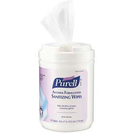 Purell® Premoistened Sanitizing Wipes Alcohol Formulation 175 Wipes/Can 6/Case - GOJ903106