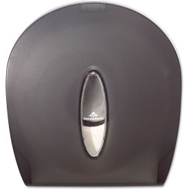 United Stationers Supply GEP59009 Jumbo Jr. 9" Bathroom Tissue Dispenser 10-3/5" x 5-2/5" x 11-2/7", Translucent Smoke - GEP59009 image.