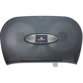 United Stationers Supply GEP59206 Georgia Pacific Microtwin® Side-By-Side 2 4" Dia Roll Toilet Tissue Dispenser, Smoke - GEP59206 image.