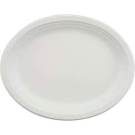 Chinet HUH VESPER Chinet® HUHVESPER, Classic Paper Platters, 9 3/4" x 12 1/2", White, 500/Carton image.