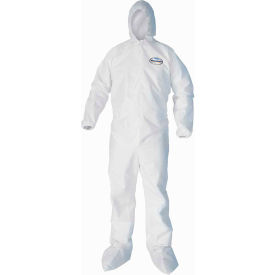 United Stationers Supply KCC44334 Kleenguard® A40 Liquid & Particle Protection Coverall 44334, White, XL, 25/Case image.