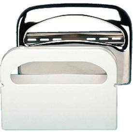 United Stationers Supply BWKKD200 Boardwalk Toilet Seat Cover Dispenser 16" x 3" x 11-1/2", Chrome - BWKKD200 image.