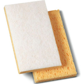 United Stationers Supply PMP16320 Light Duty Scrubbing Sponge, Yellow/White, 20 Sponges image.
