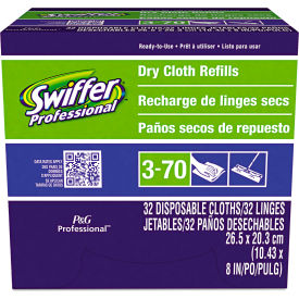 United Stationers Supply PAG33407CT Swiffer® Dry Refill Cloths For Swiffer Sweeper, 32 Wipes/Box, 6 Boxes/Case - PAG33407CT image.