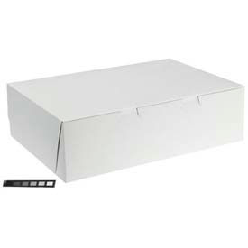 Tuck-Top Bakery Boxes 19w X 14d X 4h White 50 ct