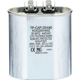 CARRIER ENTERPRISES LLC TP-CAP-20/440 Tradepro® Run Capacitor, 20 MFD, 440V, Oval image.