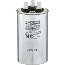 CARRIER ENTERPRISES LLC TP-CAP-30/5/440R Tradepro® Run Capacitor, 30 + 5 MFD, 440V, Round image.
