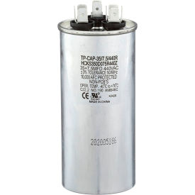 CARRIER ENTERPRISES LLC TP-CAP-35/7.5/440R Tradepro® Run Capacitor, 35 + 7.5 MFD, 440V, Round image.