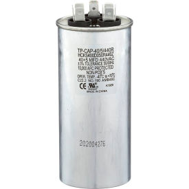 CARRIER ENTERPRISES LLC TP-CAP-40/5/440R Tradepro® Run Capacitor, 40 + 5 MFD, 440V, Round image.