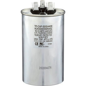 CARRIER ENTERPRISES LLC TP-CAP-50/5/440R Tradepro® Run Capacitor, 50 + 5 MFD, 440V, Round image.