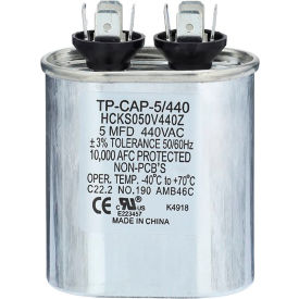 CARRIER ENTERPRISES LLC TP-CAP-5/440 Tradepro® Run Capacitor, 5 MFD, 440V, Oval image.