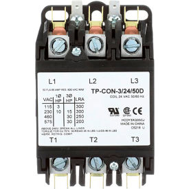 Tradepro Contactor, 50 Amp, 24V, 3 Pole