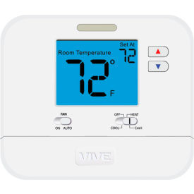 CARRIER ENTERPRISES LLC TP-N-721 VIVE™ 700 Series Large Display Heat Pump Thermostat, Non Programmable, 2H/1C image.