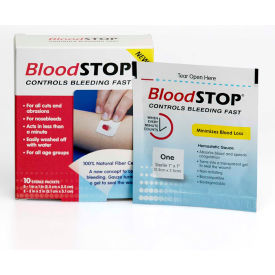 Lifescience Plus BS-10 BloodSTOP® BS-10 Hemostatic Matrix For External Wounds 2" x 2", 20/per box image.