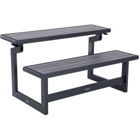 Lifetime Simulated Wood Convertible Bench, Gray