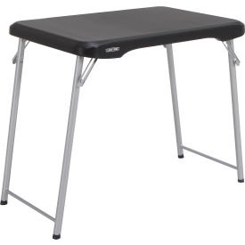 Lifetime® Stacking Personal Folding Table 20"" x 36"" Black