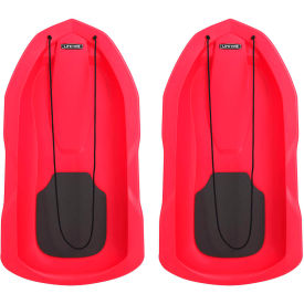 Lifetime Products 91181 Lifetime 48" Premium Snow Sled (2-Pack), Red image.