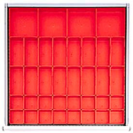 Lista International DR036-75 SC Drawer Layout, 36 Plastic Boxes 2" H image.