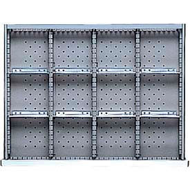 Lista International SDR312-100 ST Drawer Layout, 12 Compartments 3" H image.