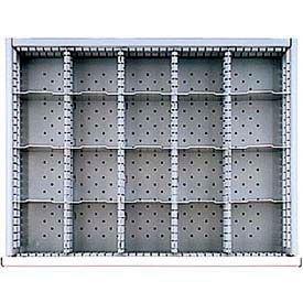 Lista International SDR420-100 ST Drawer Layout, 20 Compartments 3" H image.