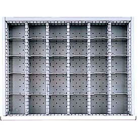 Lista International SDR530-100 ST Drawer Layout, 30 Compartments 3" H image.