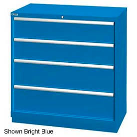 Lista International XSHS0900-0401BBKA Lista 40-1/4"W Drawer Cabinet, 4 Drawer, 24 Compart - Bright Blue, Keyed Alike image.