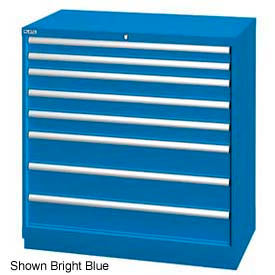 Lista International XSHS0900-0802BBKA Lista 40-1/4"W Drawer Cabinet, 8 Drawer, 117 Compart - Bright Blue, Keyed Alike image.