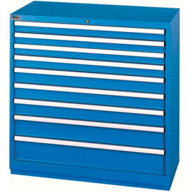 Lista International XSHS0900-0901BBRG Lista® Shallow Depth Cabinet, 9 Drawers, 40-1/4"W x 22-1/2"D x 41-3/4"H, Bright Blue image.