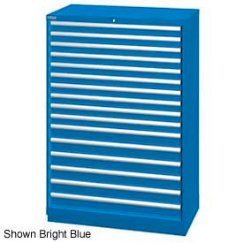 Lista International XSHS1350-1601BBRG Lista 40-1/4"W  Cabinet, 16 Drawer, 270 Compart - Bright Blue, Individual Lock image.