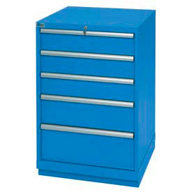 Lista International XSSC0900-0501BBKA Lista® 5 Drawer Standard Width Cabinet - Bright Blue, Keyed Alike image.