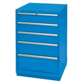 Lista International XSSC0900-0501BBMA Lista® 5 Drawer Standard Width Cabinet - Bright Blue, Master Keyed image.
