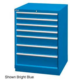 Lista International XSSC0900-0702BBNL Lista 28-1/4"W Drawer Cabinet, 7 Drawer, 156 Compart - Bright Blue, No Lock image.