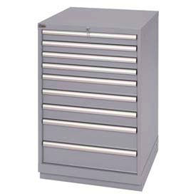 Lista International XSSC0900-0901LGKA Lista® 9 Drawer Standard Width Cabinet - Light Gray, Keyed Alike image.