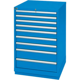 Lista International XSSC0900-0901BBRG Lista® Standard Width Cabinet, 9 Drawers, 28-1/4"W x 28-1/2"D x 41-3/4"H, Bright Blue image.