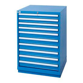 Lista International XSSC0900-1002BBKA Lista® 10 Drawer Standard Width Cabinet - Bright Blue, Keyed Alike image.