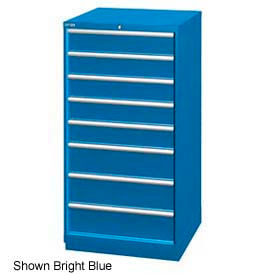 Lista International XSSC1350-0801BBKA Lista 28-1/4"W Cabinet, 8 Drawer, 95 Compart - Bright Blue, Keyed Alike image.