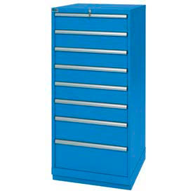 Lista 8 Drawer Standard Width Cabinet - Bright Blue, No Lock