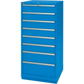 Lista International XSSC1350-0803BBRG Lista® 8 Drawer Standard Width Cabinet - Bright Blue, Individual Lock image.