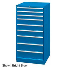 Lista International XSSC1350-0902BBKA Lista 28-1/4"W Cabinet, 9 Drawer, 111 Compart - Bright Blue, Keyed Alike image.