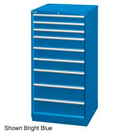 Lista International XSSC1350-0902CBRG Lista 28-1/4"W Cabinet, 9 Drawer, 111 Compart - Classic Blue, Individual Lock image.