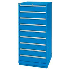 Lista International XSSC1350-0903BBMA Lista® 9 Drawer Standard Width Cabinet 59-1/2"H - Bright Blue, Master Keyed image.