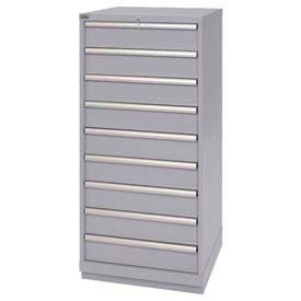 Lista International XSSC1350-0903LGMA Lista® 9 Drawer Standard Width Cabinet 59-1/2"H - Light Gray, Master Keyed image.